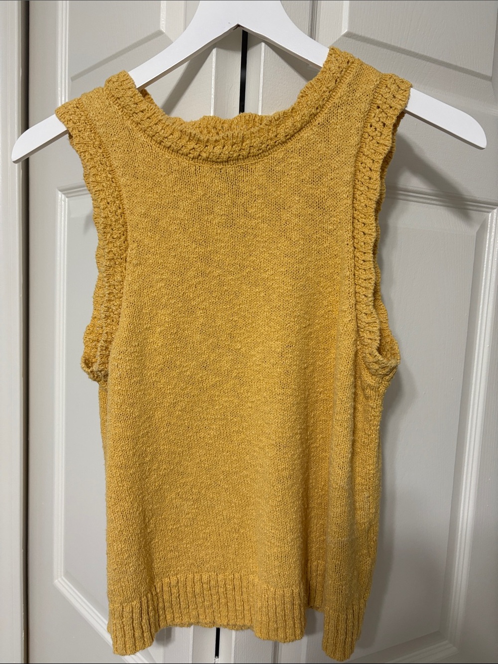 J. Crew Textured Knit Sleeveless Sweater Tank - Mustard
